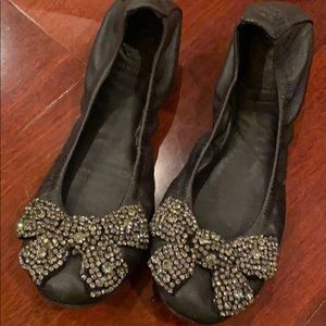 Tory Burch Sparkle Bow Ballet Flats